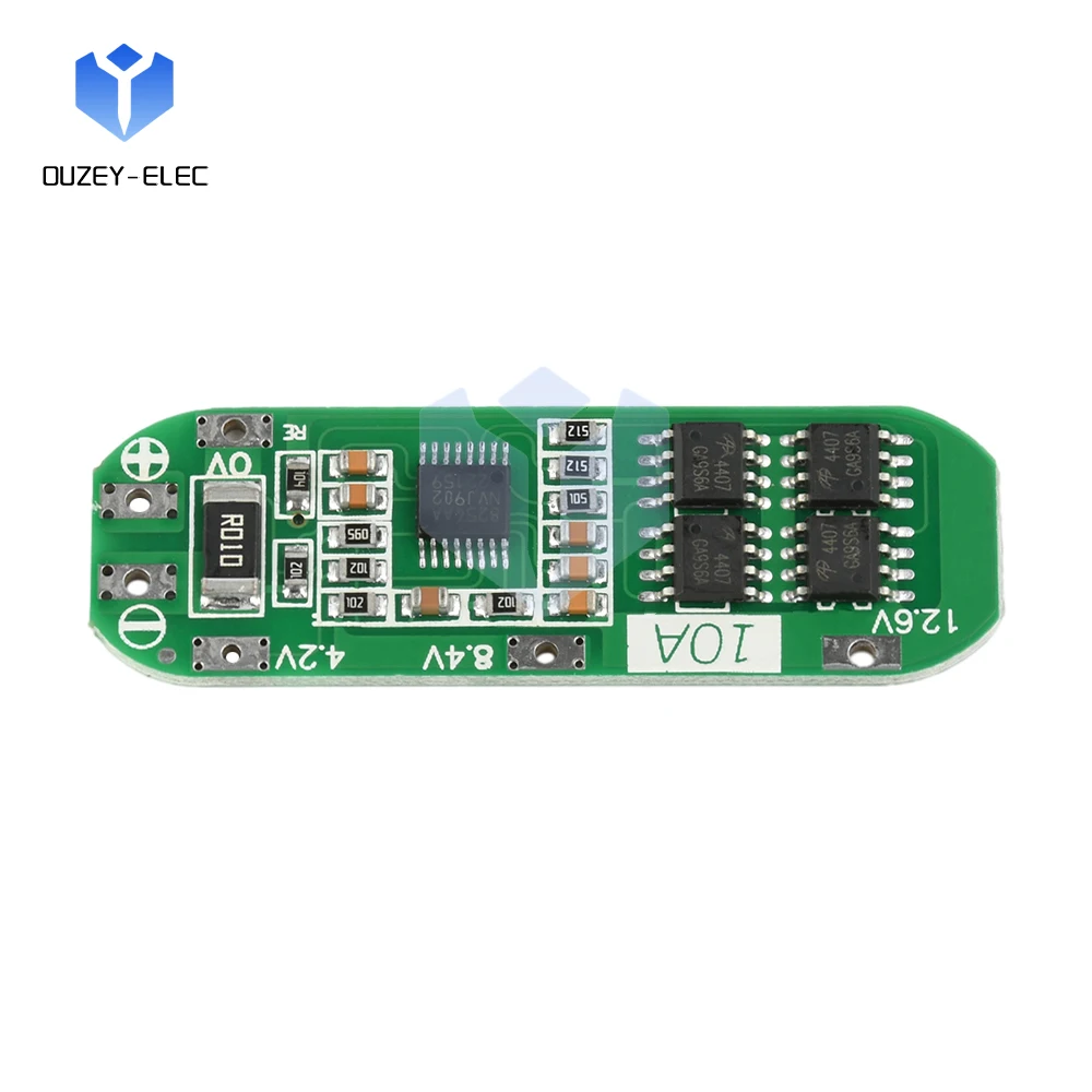 Carregador de bateria de lítio 3S 12,6V/placa de proteção do descarregador Sistema de gerenciamento de bateria Mesma porta BMS sem equalização