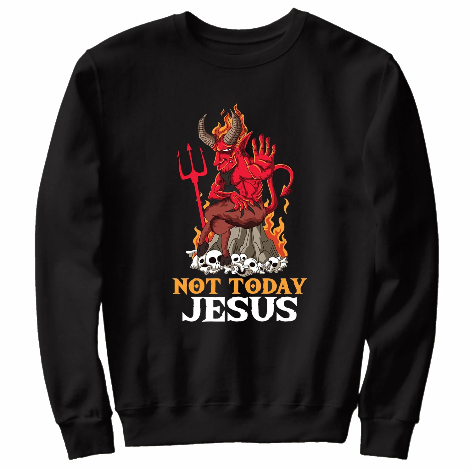 

Not Today Jesus Funny Meme Satan Atheist Sweatshirt New 100% Cotton Comfortable Casual Mens Pullover Hoodie Fashion Streetwear