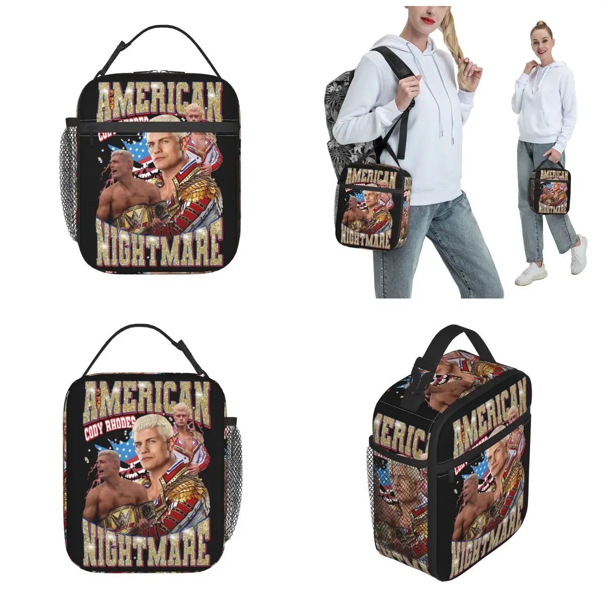 Cody Rhodes Merch Insulated Lunch Bag American Nightmare  Wrestling Finished Story Lunch Box New Arrival