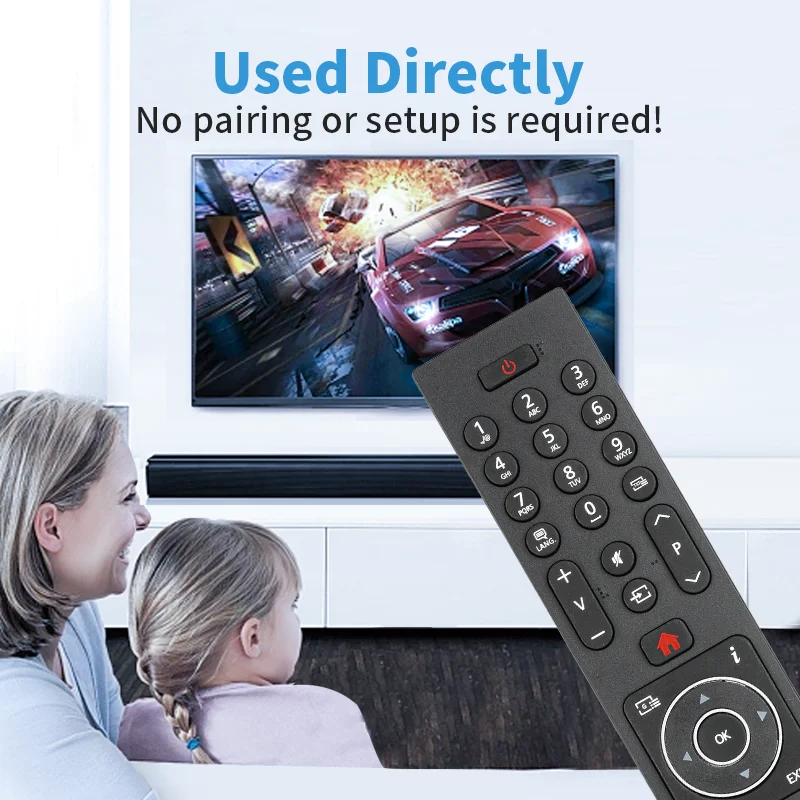 جهاز تحكم عن بعد RC45315TR لوحدة التحكم البديلة لتلفزيون هيتاشي بوش مع أزرار NETFLIX PrimeVideo YouTube