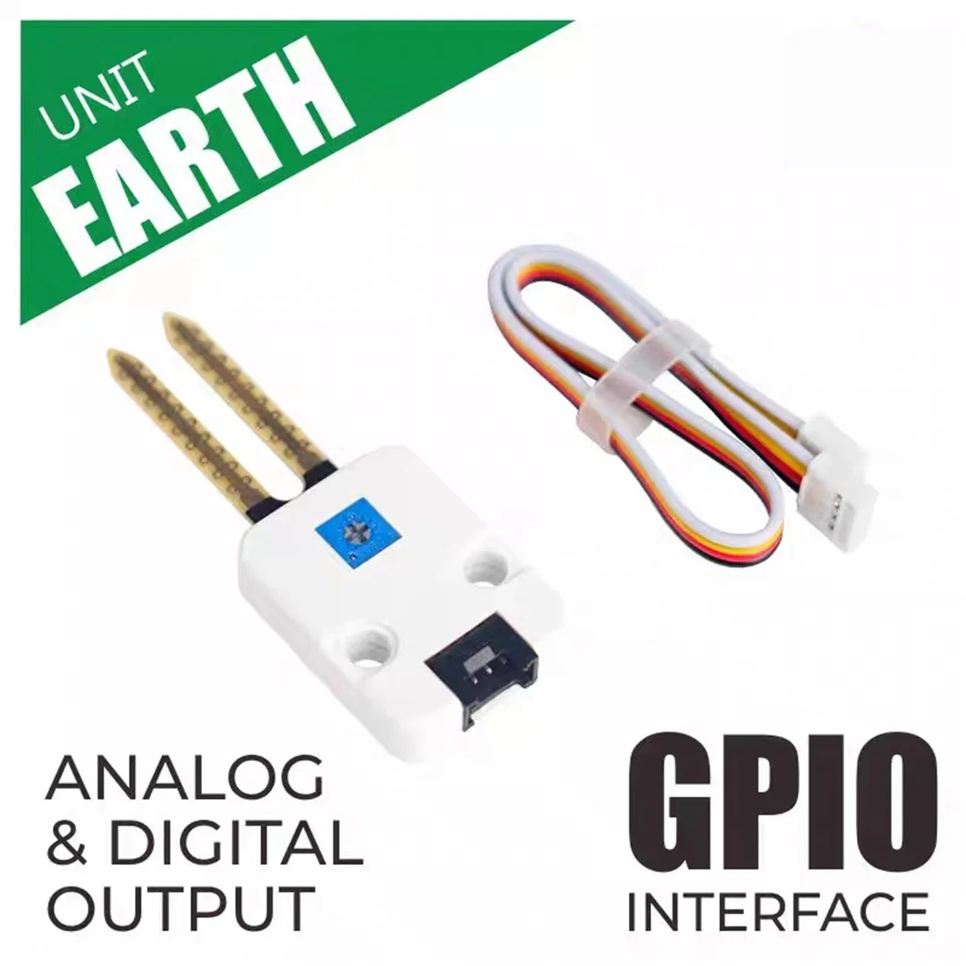 Official M5Stack Unit Earth Soil Moisture Sensor Analog and Digital Output GPIO Interface