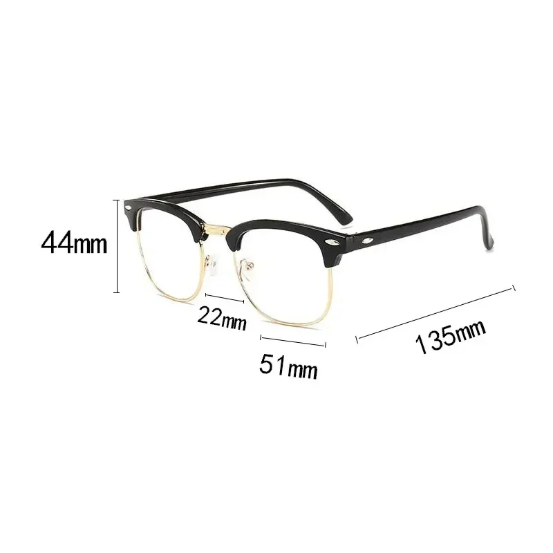 2024 Photochromic Anti-blue Light Glasses Men Fashion Rectangle Semi Rimless Eyewear for Women Office Computer Goggle