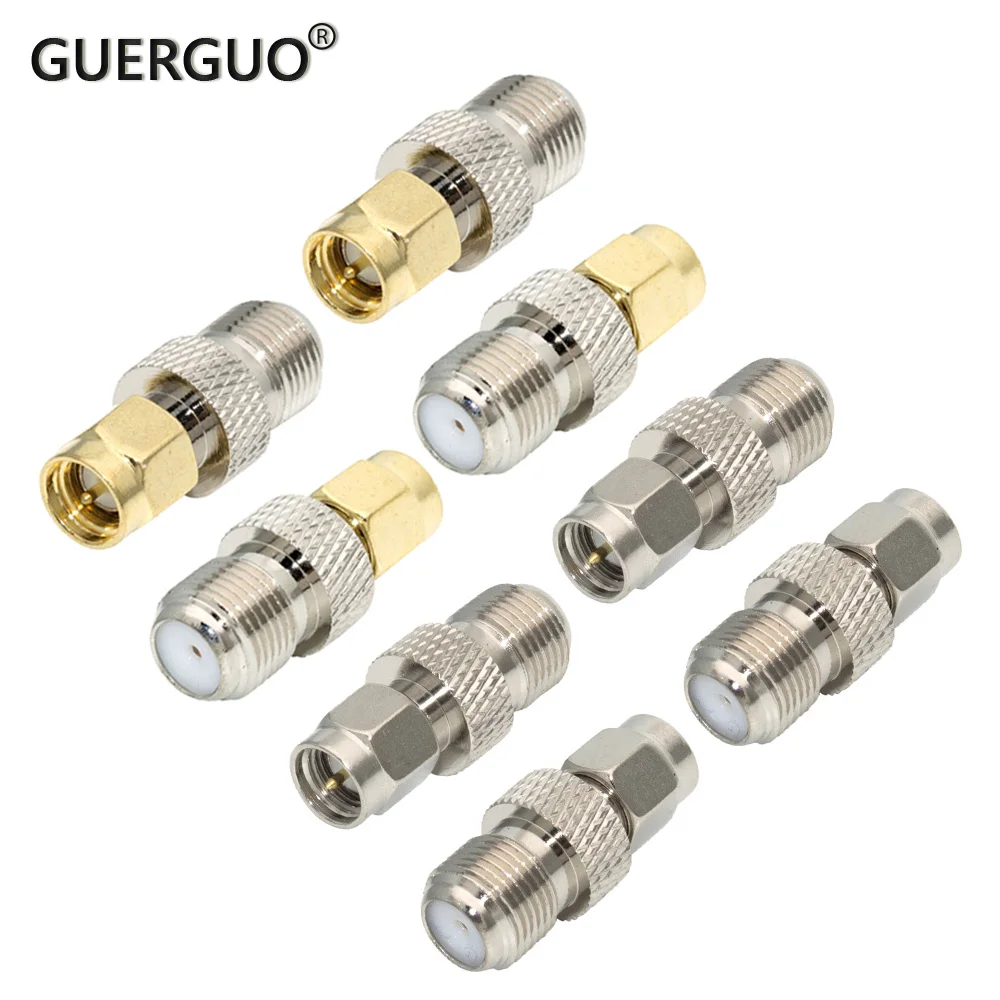 1PC RF Coaxial SMA Male Inner Screw Inner Needle to F Female Jack Connector Seat Inch DVB-TV Satellite Adapter Antenna Adapter