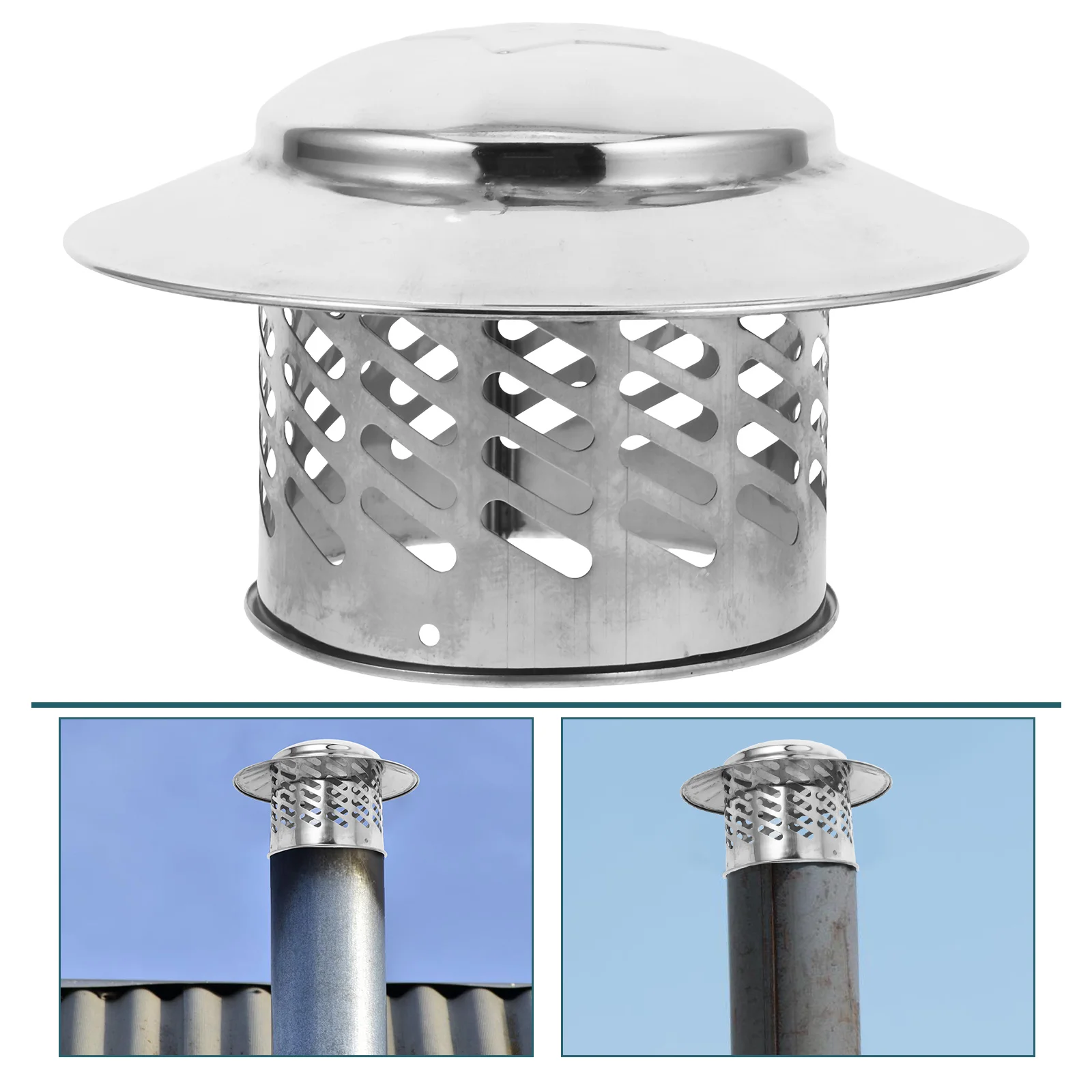 Cappello antipioggia Prese d'aria per camino Coperture per caminetti Tappo esterno Cappucci in acciaio inossidabile