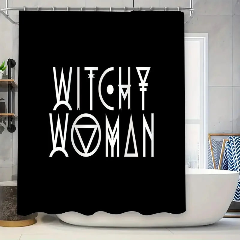 

Gothic Witch Decor Shower Curtain Spooky Halloween Bathroom Set Dark Academia Witchy Vibes Macabre Home Decor Horror Movie Mysti