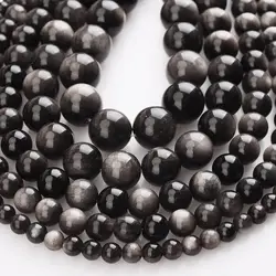 6/8mm Natural Stone Beads AAAAA Black Labradorite Gemstone Round Loose Beads For Jewelry Making DIY Charm Necklace Bracelet