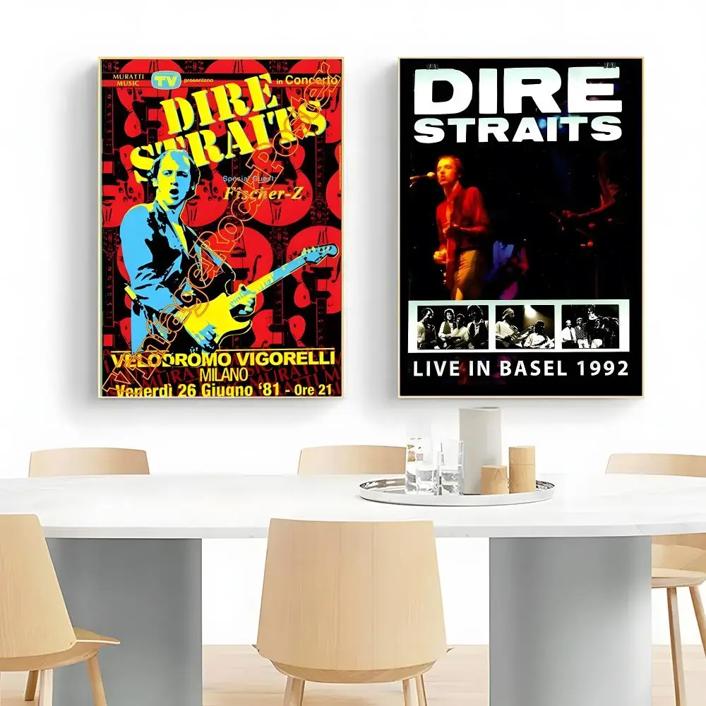 Classic Rock Band D-Dire Straits Poster Wall Art Print Decorative Mural Home Decor Gift Unframed