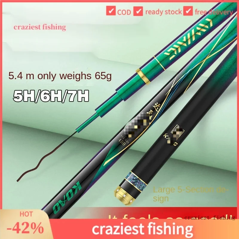 3.6-8.1M Fly Full Set Wait for Fishing Rod Carbon Fiber Telescopic Stick Pike Spinning Rods Surfcasting Kit