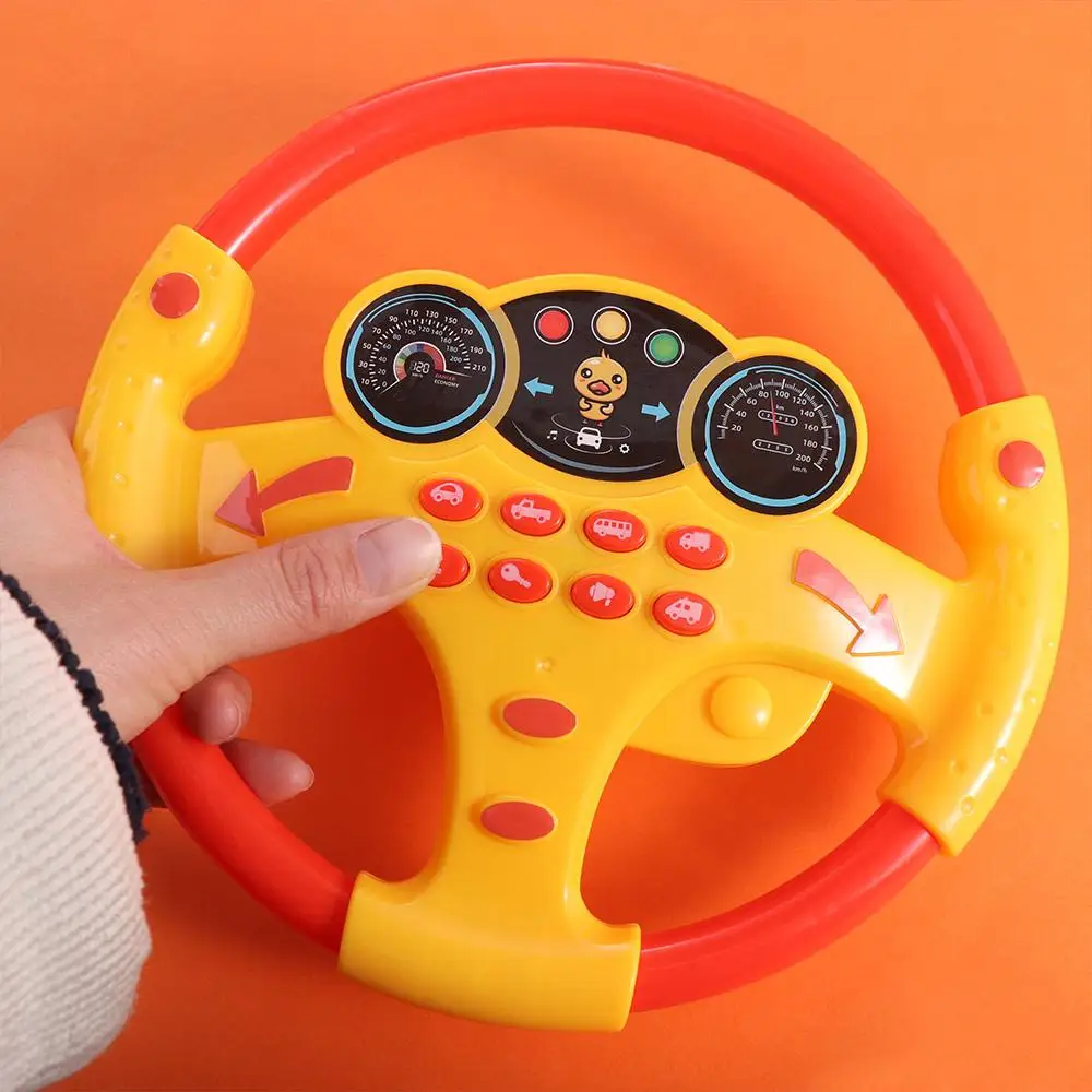 Copilotos carrinho de simulação volante brinquedos elétrico multifuncional volante brinquedos vocais interativos educação precoce