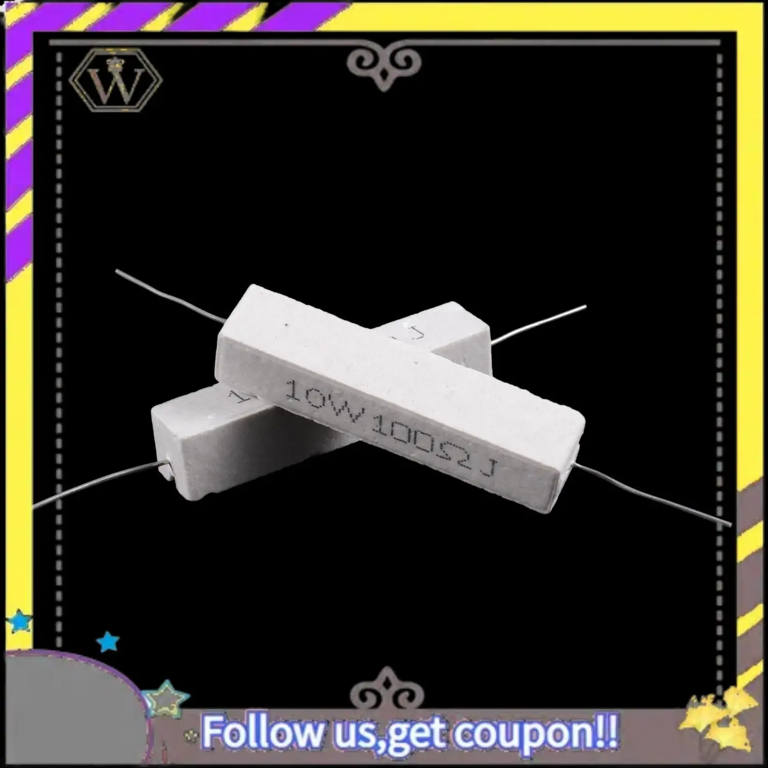 

New 10 Pcs 10W 5% Wirewound Cement Resistor 10 Watt,5 Pcs 20 Ohm& 5 Pcs100 Ohm