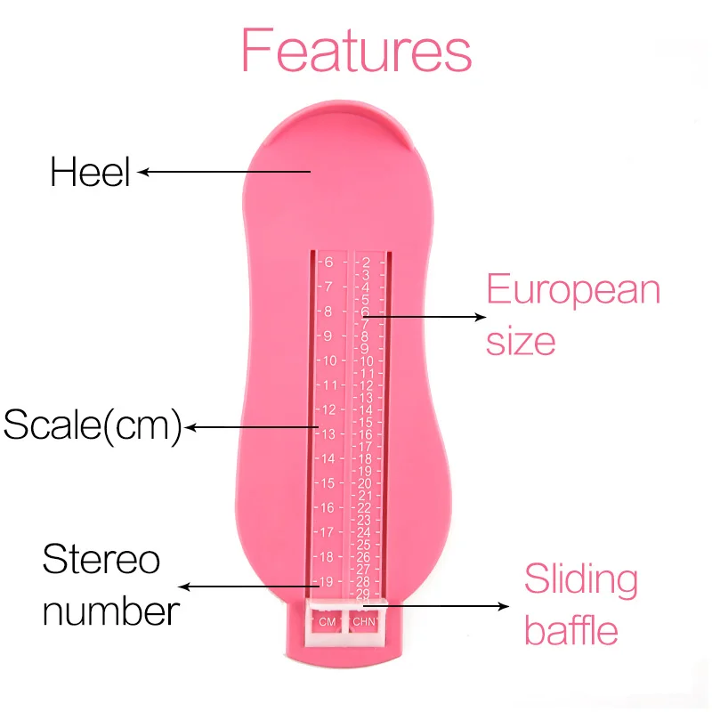 New Kids Foot Measure Tool Shoes Helper Shoes Size Calculator Children Infant Feet Measuring Ruler Tool Baby Shoes Gauge Device