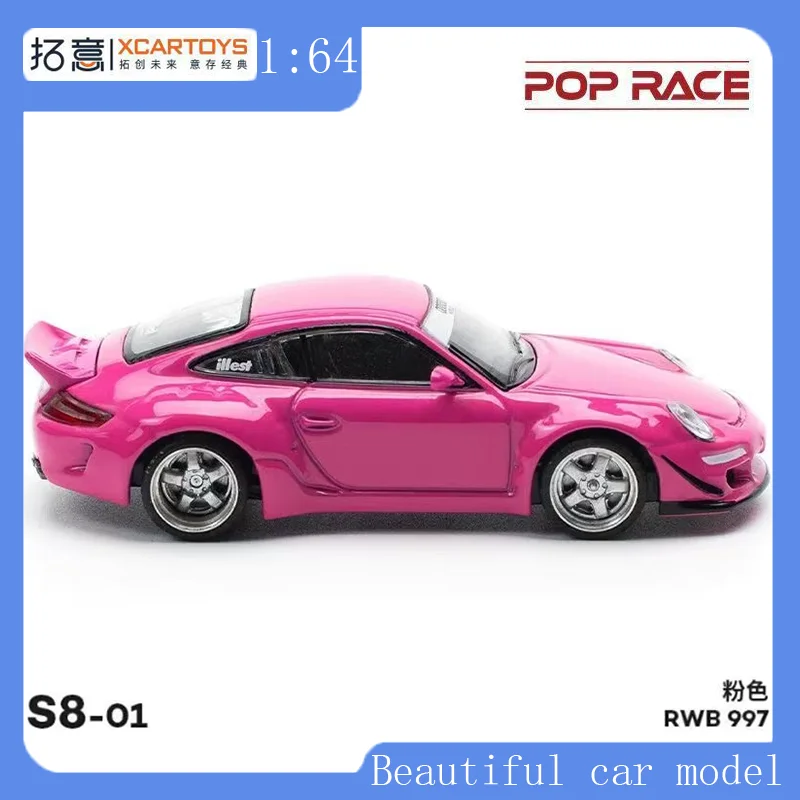 

POP RACE 1:64 Alloy Car Model Porsche Porsche 997 RWB Pink Car Model Boy Collection