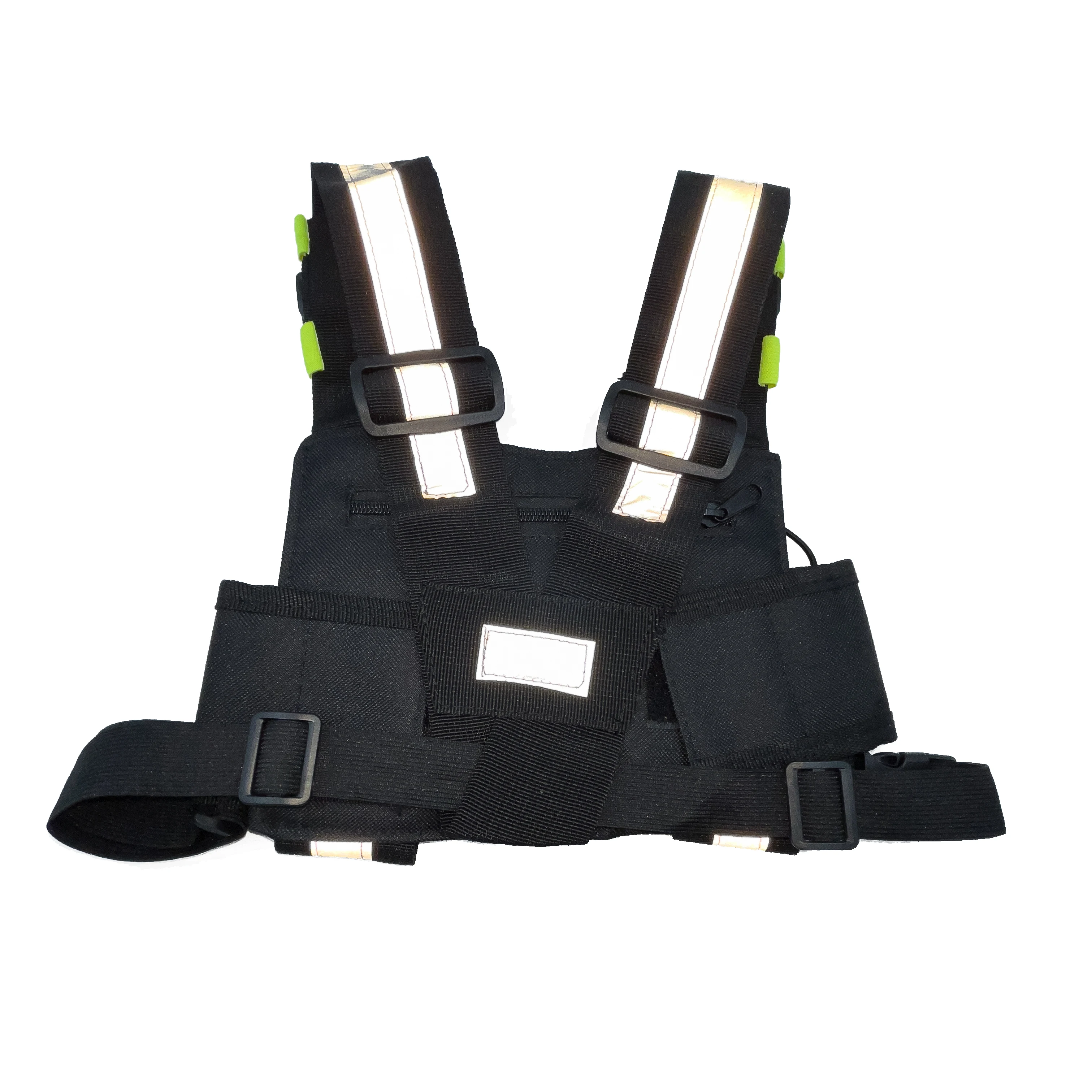 Radio Shoulder Holster Two Way Radio Reflective Chest Harness Holder Bag Vest Rig Walkie Talkies Front Pack Pouch Case view 3