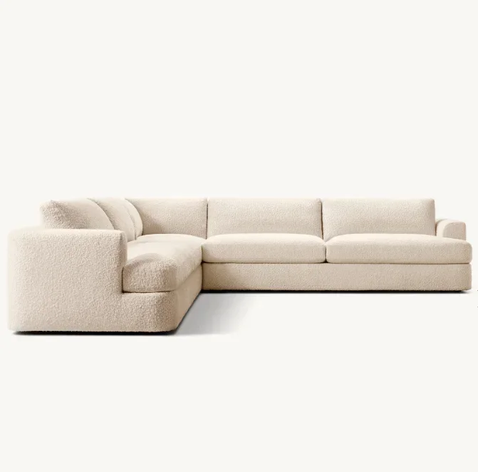 Luxury, environmentally friendly and durable living room furniture, fabric l-shaped corner modular combination sofa