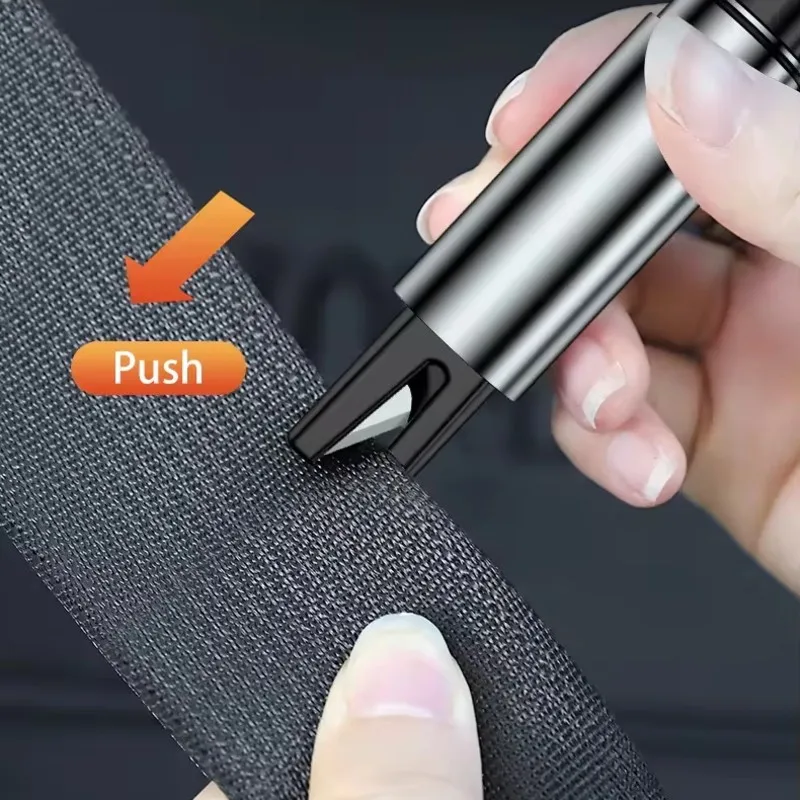 For Vehicle Rescue Safety Hammer- Emergency Car Escape Tool In Aluminum Alloy Includes Seatbelt Cutter