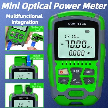 Mini Optical Power Meter AUA-MC7/MC5/M7/M5 Fiber Optic Cable Tester OPM(-70~+10/-50~+26dBm) Network Testing and LED Lighting