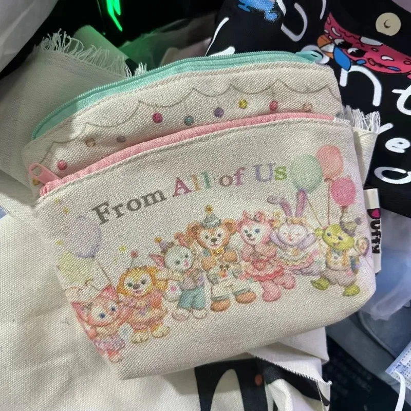 Disney ShellieMay StellaLou Cosmetic Bag Clutch Sweet Double Layer Makeup Organiser Pouch Women Coin Purse Canvas Zipper Wallet