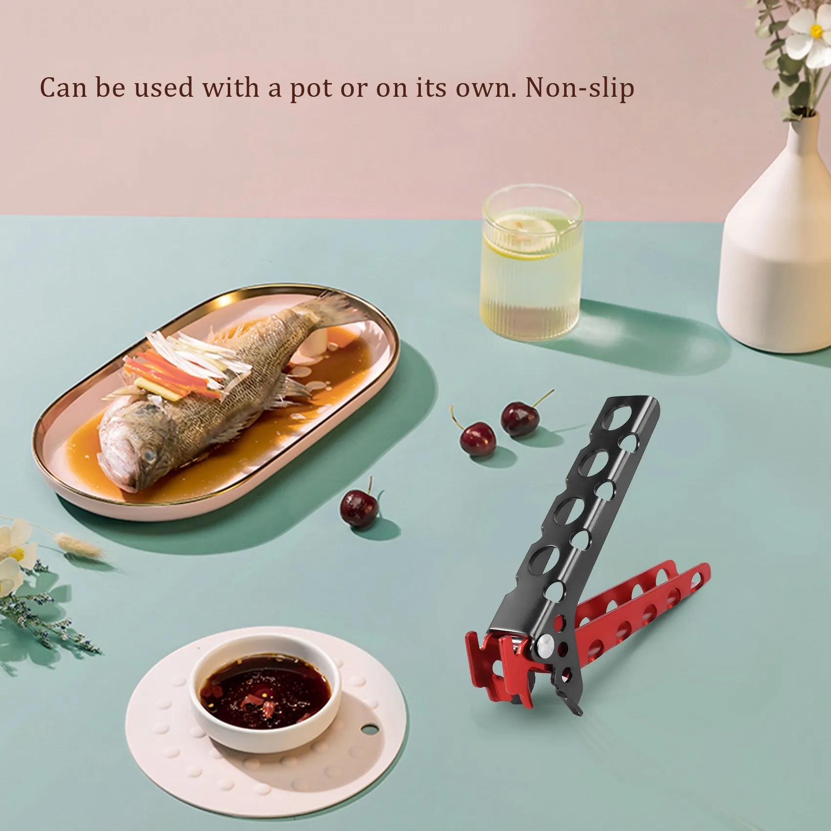 

A64T-Pot Pan Bowl Gripper Outdoor Handle Holder Camping Cookware Clamps