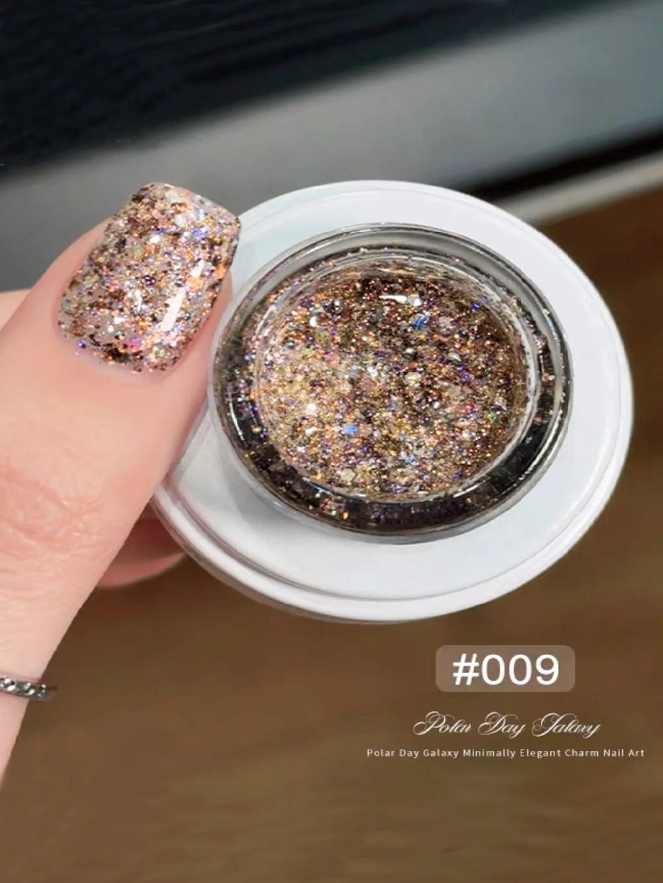 

1/9PCS 2025 New Trendy Nail Art Fashion Decoration UV Therapy Colorful Aurora Glitter Flashing Crushed Diamond Nail Polish Gel,