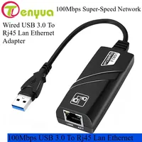 USB 3.0 To Rj45 Lan Ethernet Wired Adapter 10/100Mbps Network Cable for Xiaomi Mi Box PC Windows 10 USB 3.0 Network Card