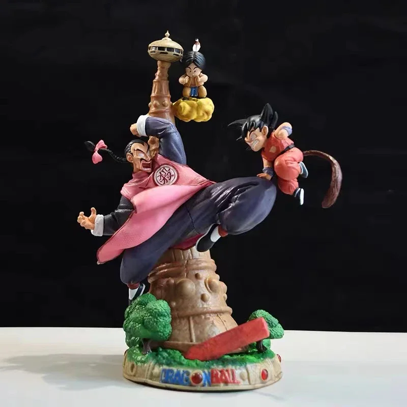 

27cm Dragon Ball Z Anime Figures GK Karin Tower UCS Tao Pai Pai Vs Goku Action Figure Model PVC Collection Decoration Toys Gift