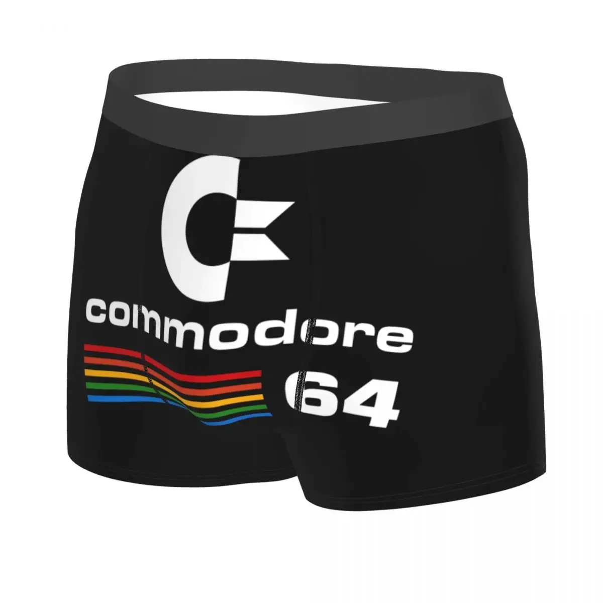 Custom Commodore 64 Underwear Men Breathable C64 Amiga Computer Geek Nerd Boxer Briefs Shorts Panties Soft Underpants For Homme