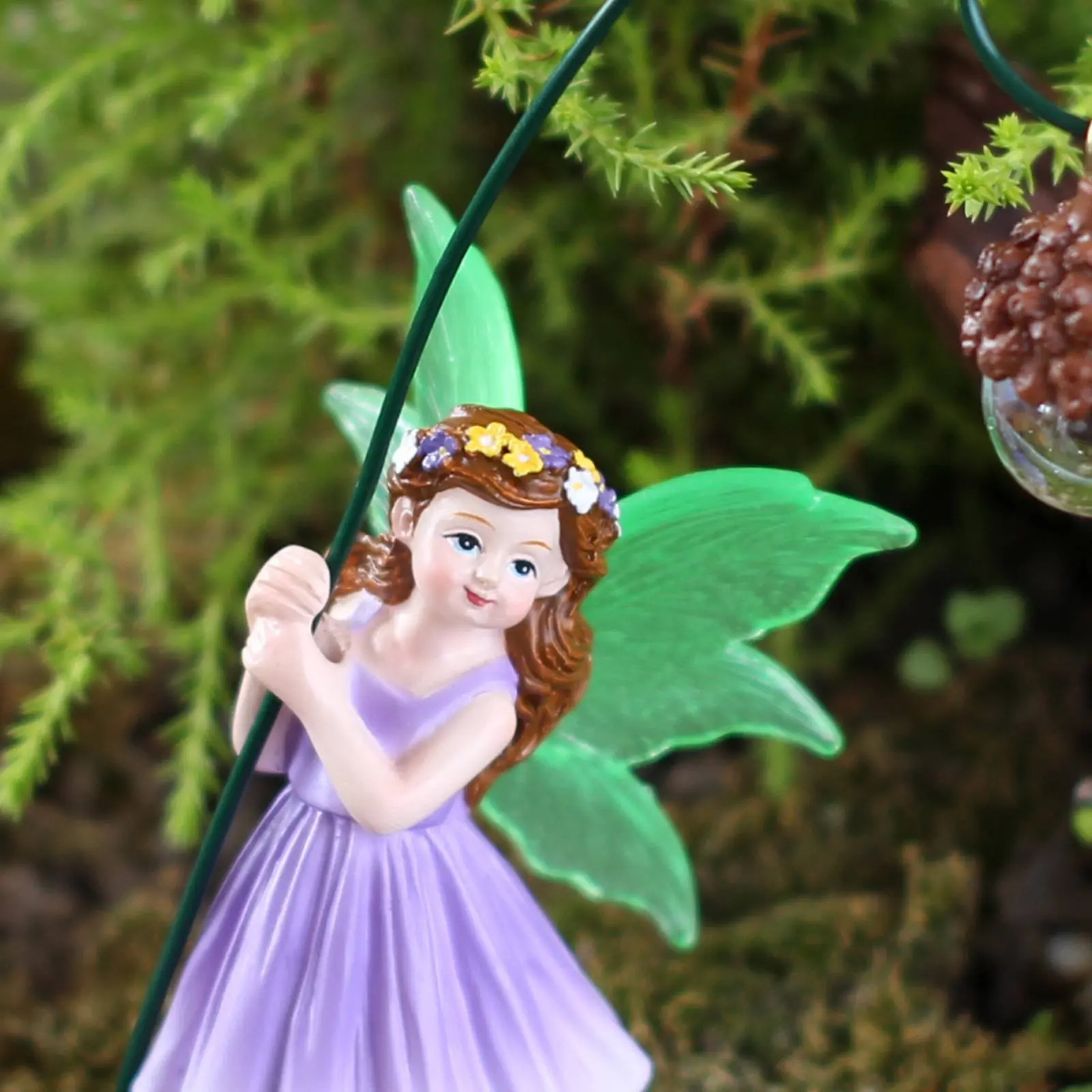 

Fairy with Acorn Lantern Stake Phosphorescent in Low Shine Luminous Fairy Garden Shine Resin Material for Gardeners, Flower Pot