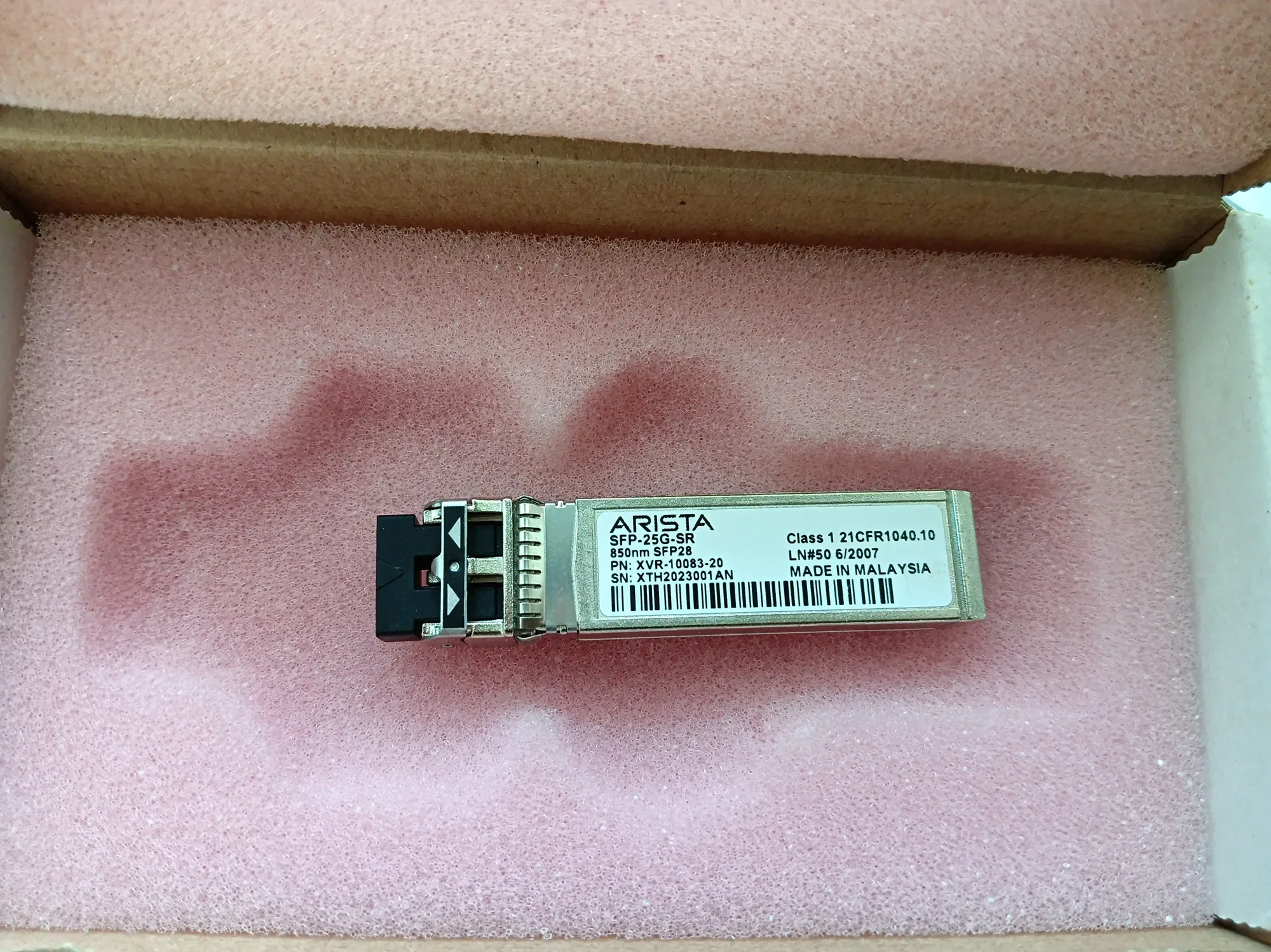 1PCS Arista 25GB SFP Optical Fiber Converter SFP-25G-MR-SR 850NM SFP28 XVR-10083-20 XVR-10312-20 25G Switch Module