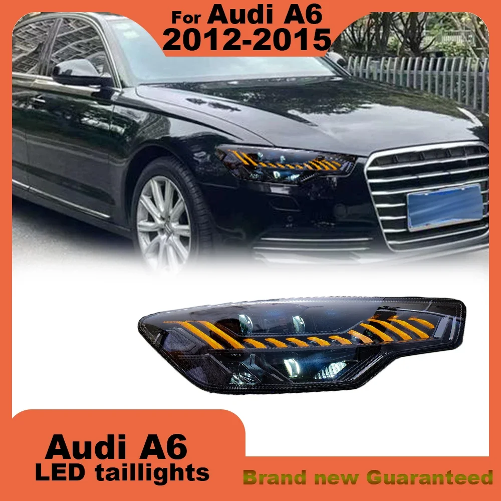 For Audi A6  2012-2015 Modified A7 LED headlamp  Laser Lenses Lamp Head Front Light Daytime running light headlight  Accessories