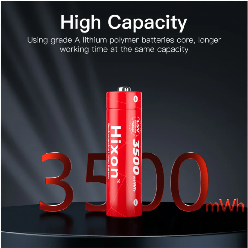 2A Aa 1.5V AA Lithium 3500mWh 1.5v aa Li-ion Rechargeable Battery AA Battereies with LCD Smart Battery Charger for AA AAA batter