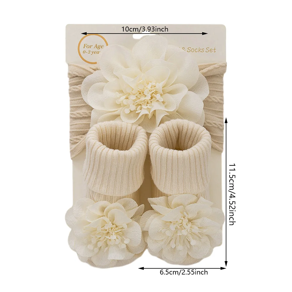 3 pz/set Fiore Del Merletto Del Bambino Fasce Calzini Ala Arco Cotone antiscivolo Cavigliera 0-12M Calze Larghe Fasce Elastiche Calzini Infantili