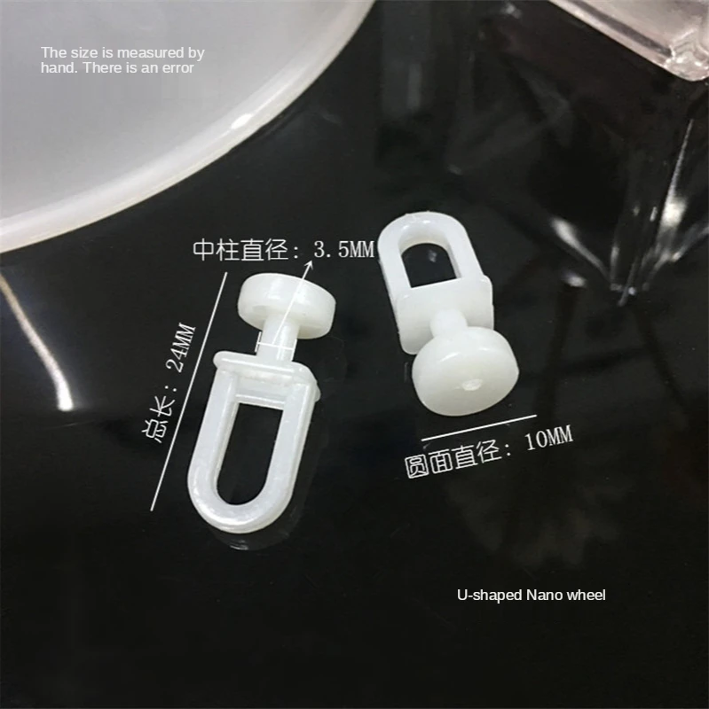 30Pcs Wit Plastic Rail Gordijn Transportband Haak Rollers Thuis Gordijnen Hanger Hhooks Accessoires Gordijnen Tieback Haken