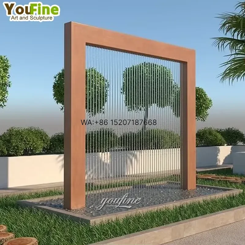 Wmwmnu for Outdoor Garden Decorative New Design Popular Corten Steel Water Sculpture Fountain