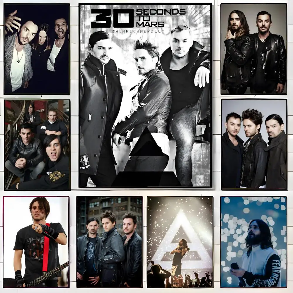 t-Thirty Seconds to Mars Alternative_Rock Poster, Wandkunstdruck, Poster, dekoratives Wandbild, Heimdekoration, Geschenk, ungerahmt