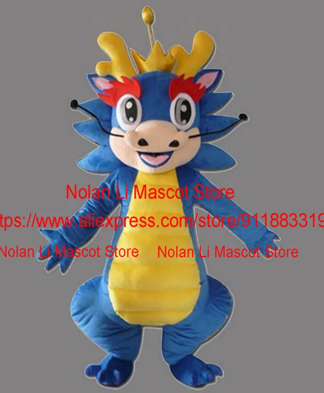 Brand New Custom Blue Dinosaur Mascot Costume Cartoon Anime Fancy Dress Cosplay Birthday Party Celebration Activity 906