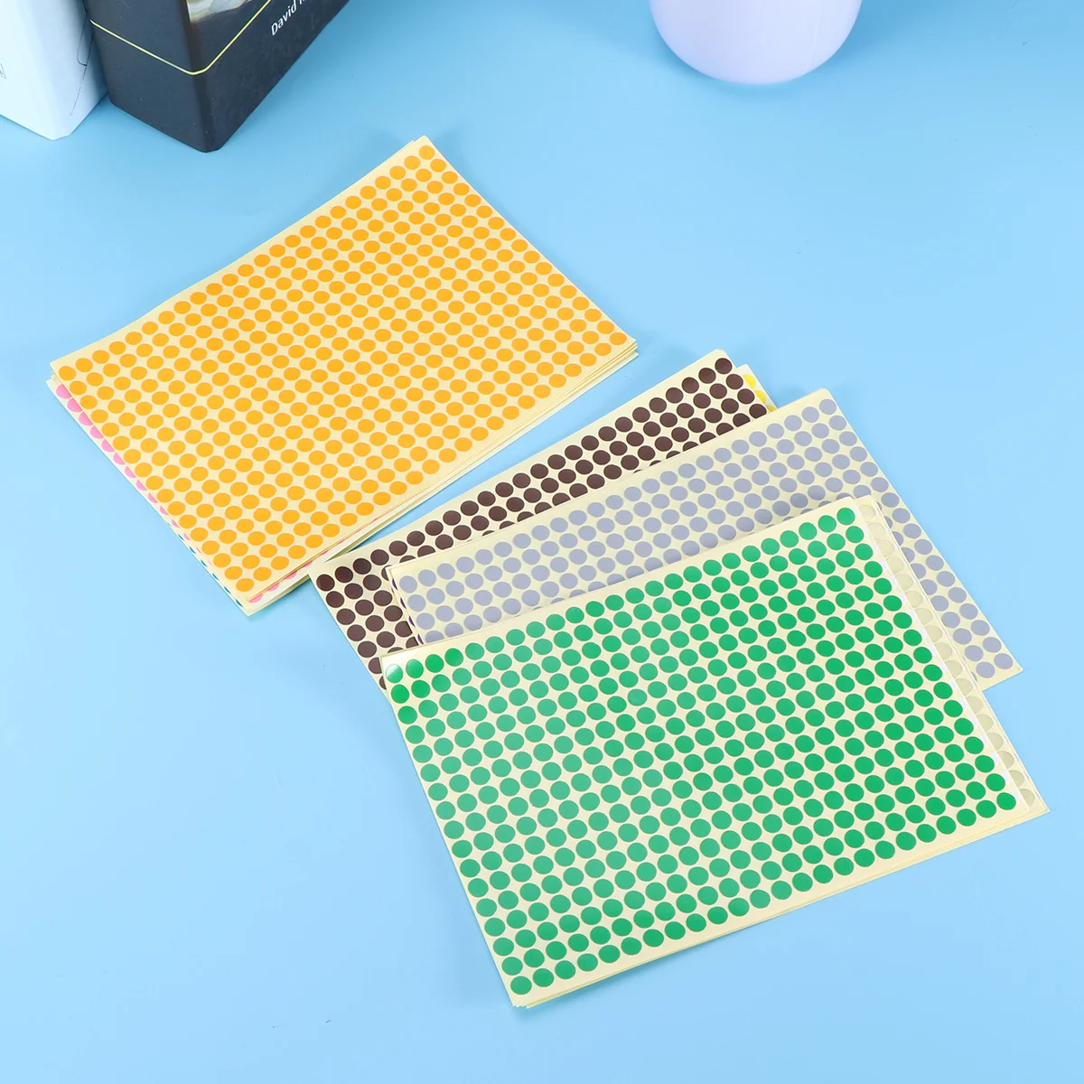 16Pcs 6mm Color-Coding Circle Dot Labels Bright Sticker Dots Writable Removable for Document Calendar Sale Sticker Dots