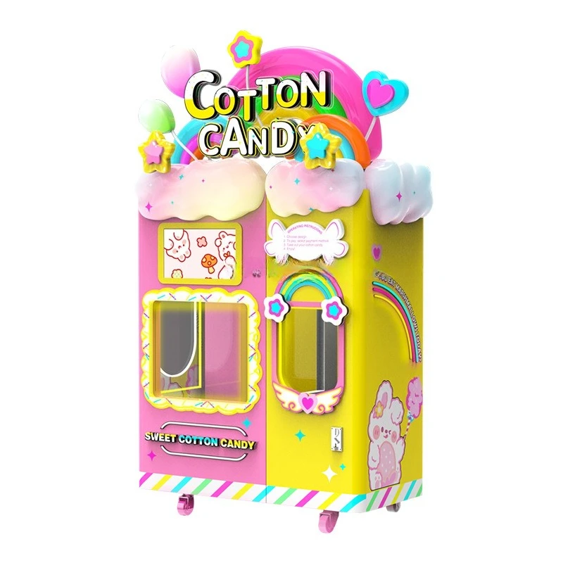 Fully Automatic Smart Cotton Candy Machine – Commercial Model with Dual-Sided Pattern Capability