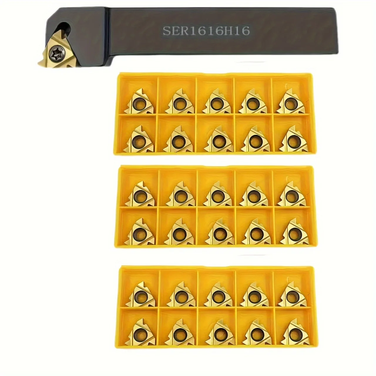 SER1616H16 Toolholder + 30pcs MMT16ER AG60 Carbide Inserts - Multi-Functional CNC Milling Set for Workshops