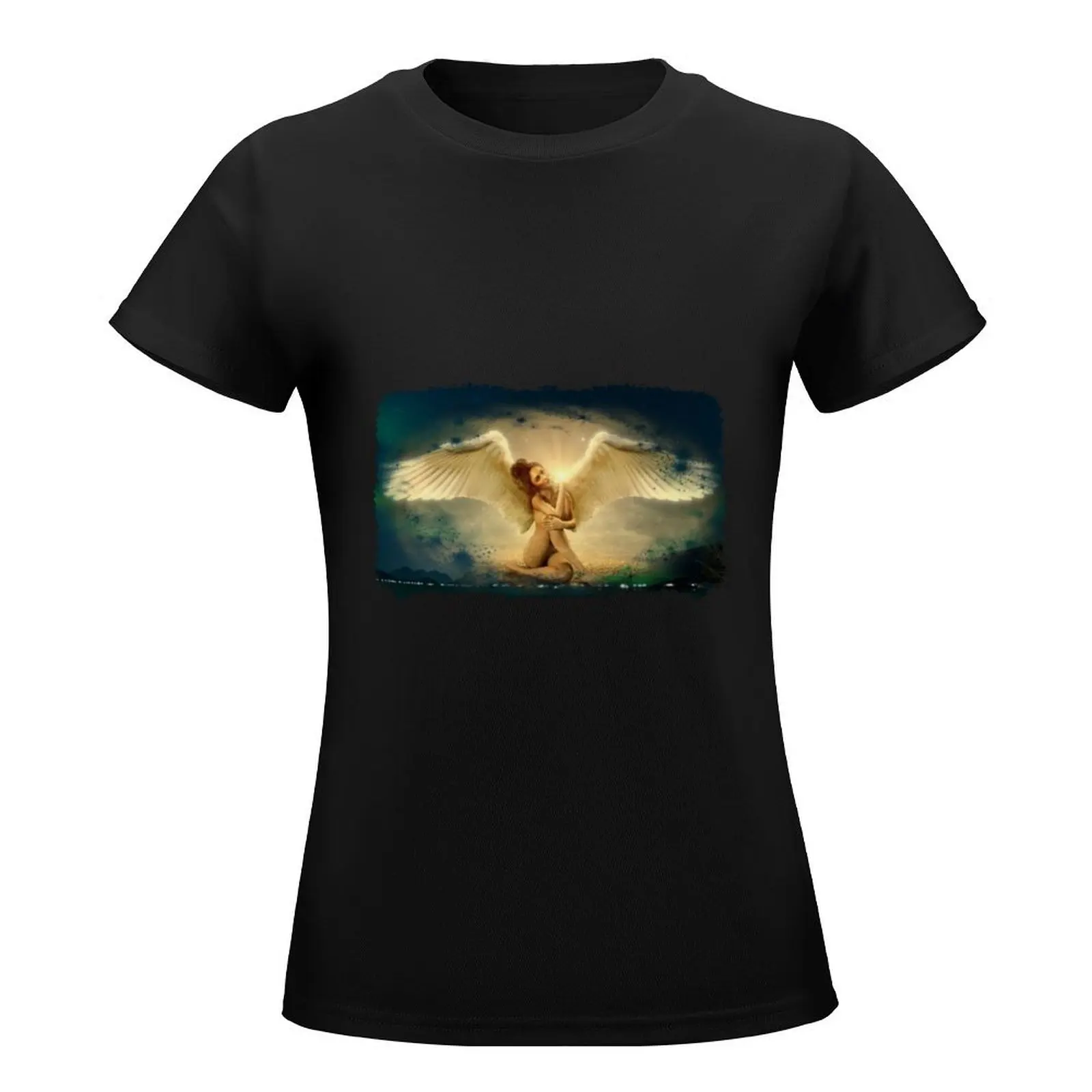 Angel T-Shirt aesthetic clothes funny oversized Women clothes