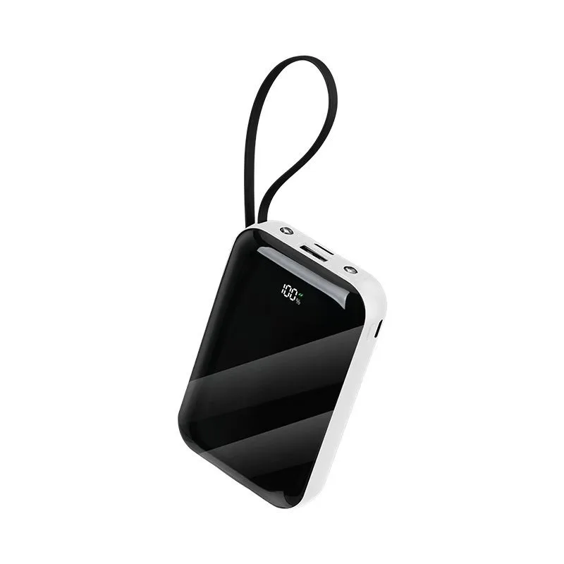 22.5W Fast Charging Built-in Cables Mini Power Bank, Digital Display Portable Travel Battery Pack, Compact Lanyard Emergency Charger for iPhone Android AirPods Outdoor Travel Daily Use view 6
