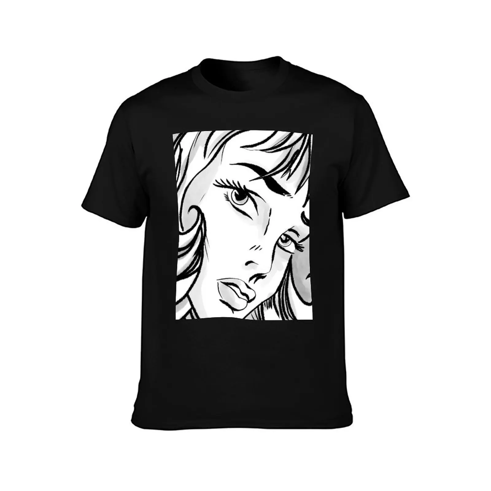 Vintage woman pop comic art T-Shirt summer clothes customs shirts men