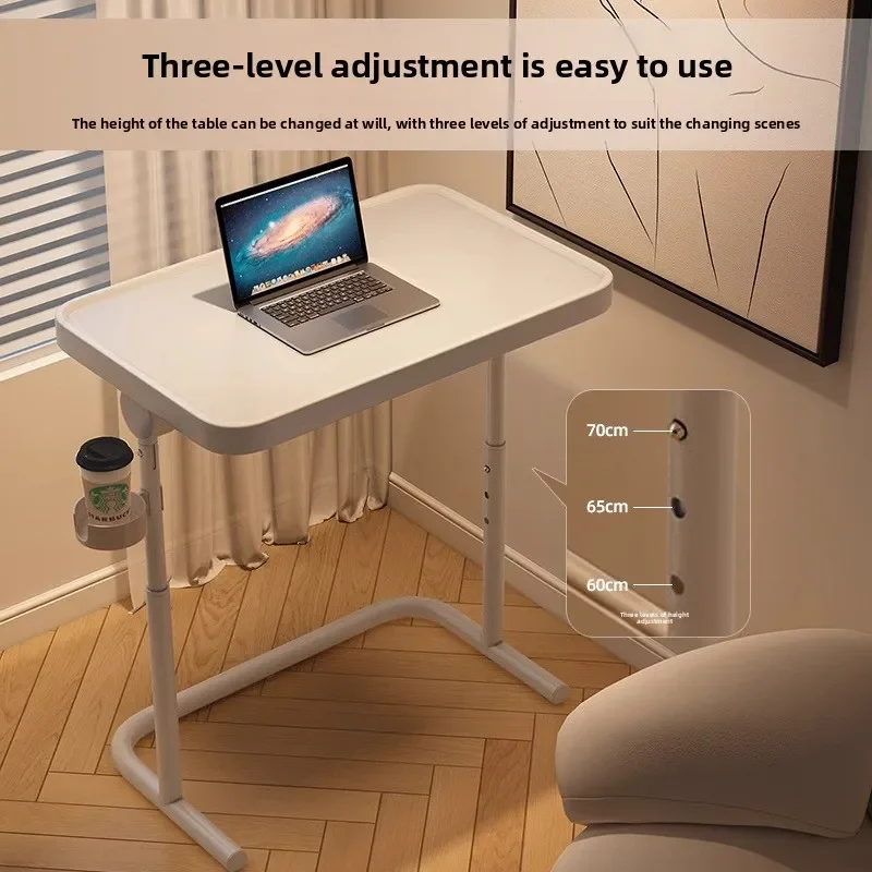 Household GoodsBedside Table Removable Folding Computer Table Lifting Desk With Wheels Small Desk Living Room Sofa