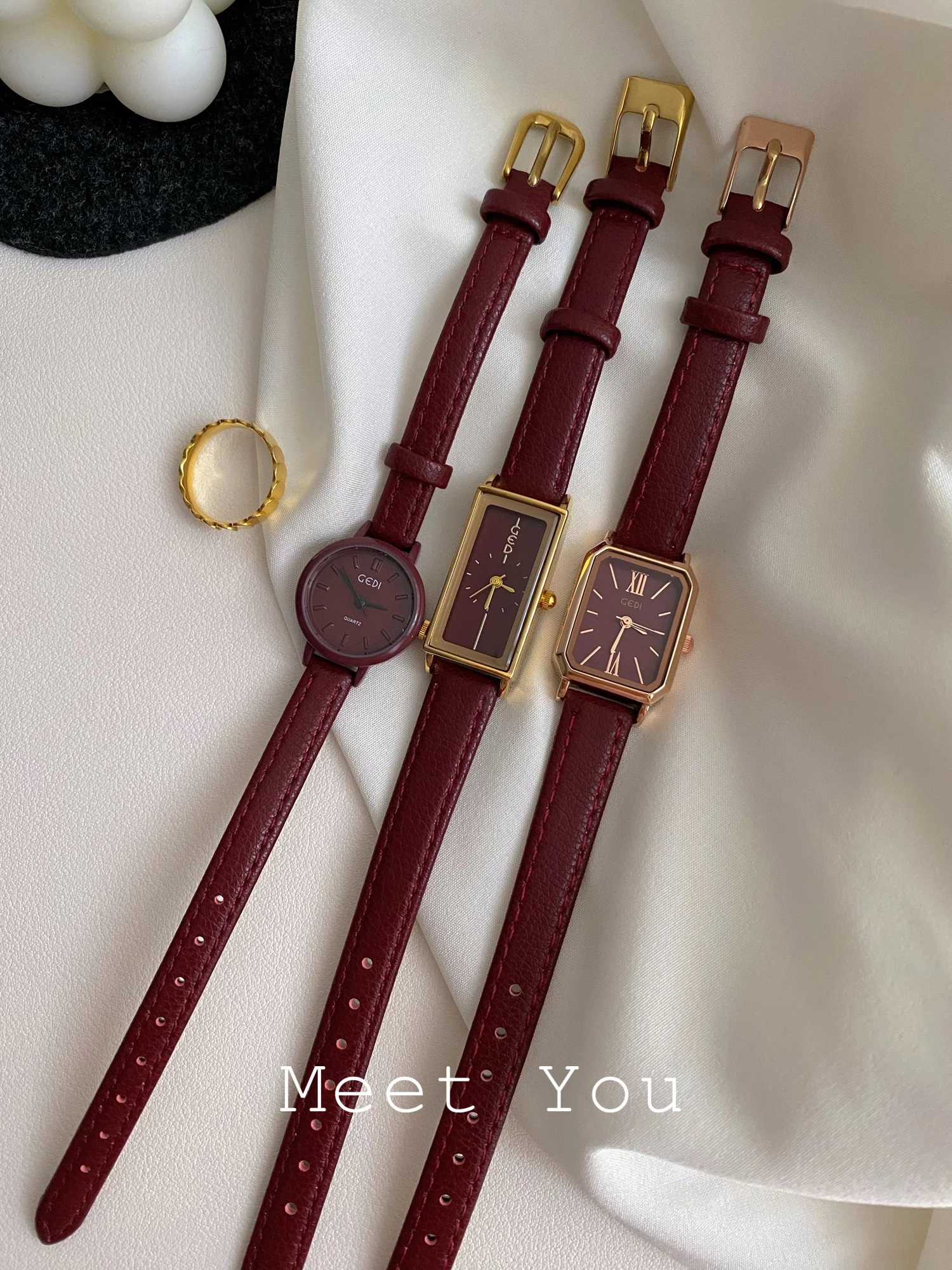 

High-End Selected Watches: New Red Luxury Women'S Watches, Elegant Gifts, Watch Accessories, Fashionable Quartz Wristwatches