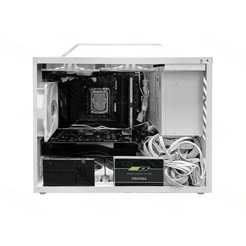 MATX chassis white MATX motherboard SFX power supply desktop mini ITX computer empty box Qiaomei chassis M3