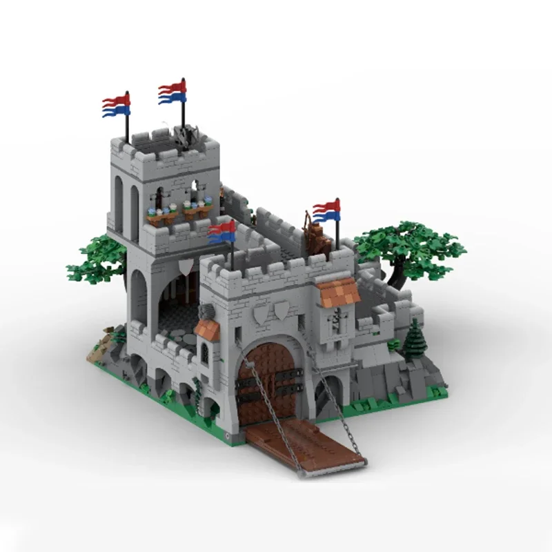 Cabelo medieval estratégico, tijolos de fortaleza, guarda real, castelo, torre, blocos de citela, gerenciamento, moc, arquitetura de construção