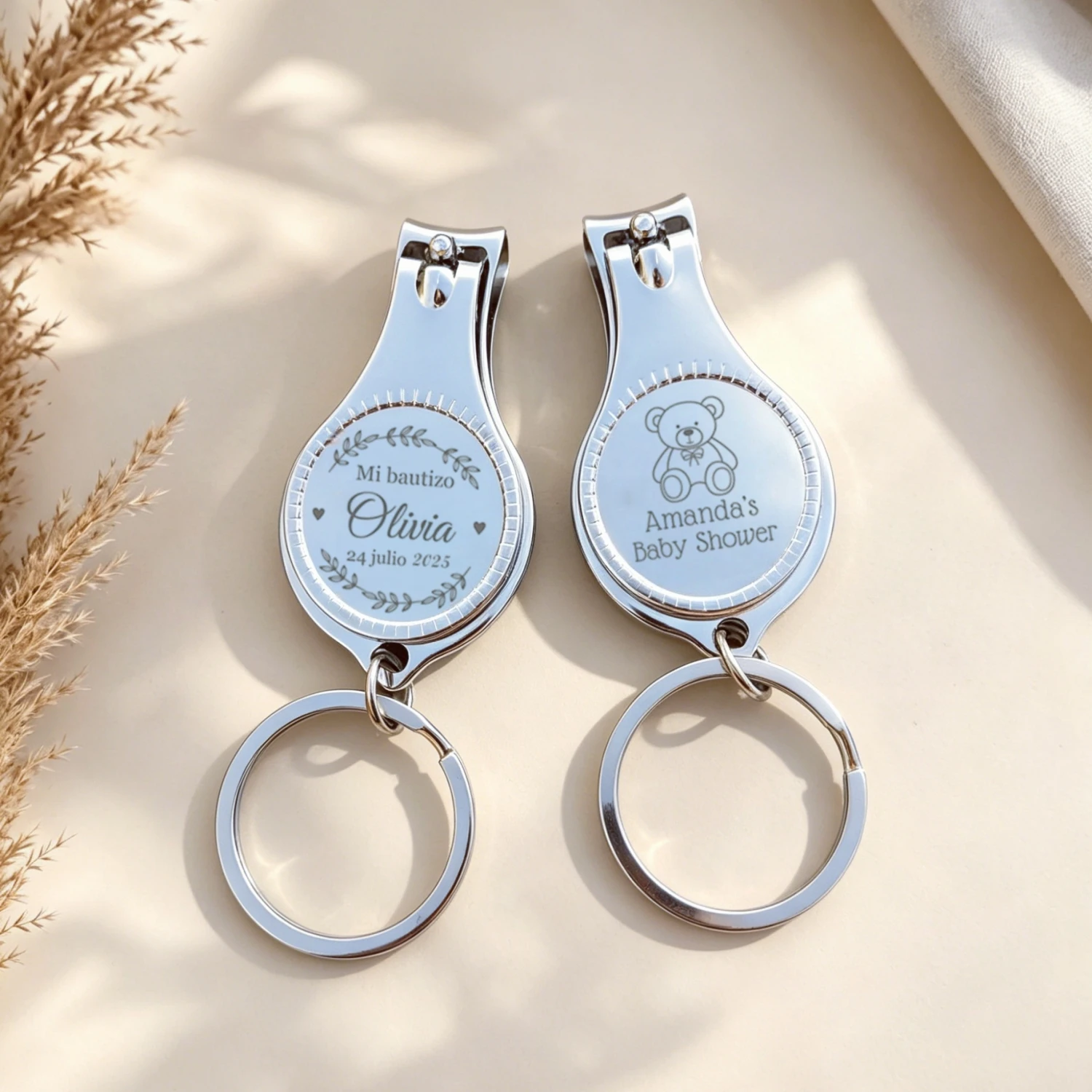 Personalized Beer Opener and Nail Clippers, Custom Gift, Wedding, Birthday, Baptism, First Communion, Anniversary, Celebration,