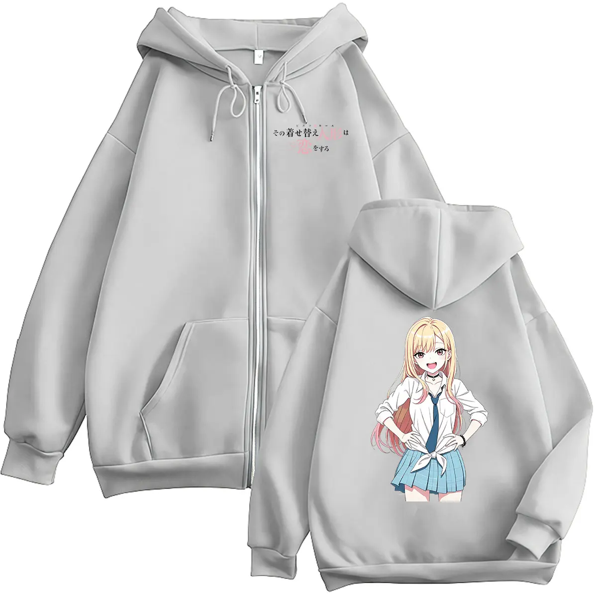 Japanese Anime Marin Kitagawa My Dress-Up Darling Zipper Hoodie Unisex Kawai Fashion Clothing Long Sleeve Jacket Sweatshirt Tops
