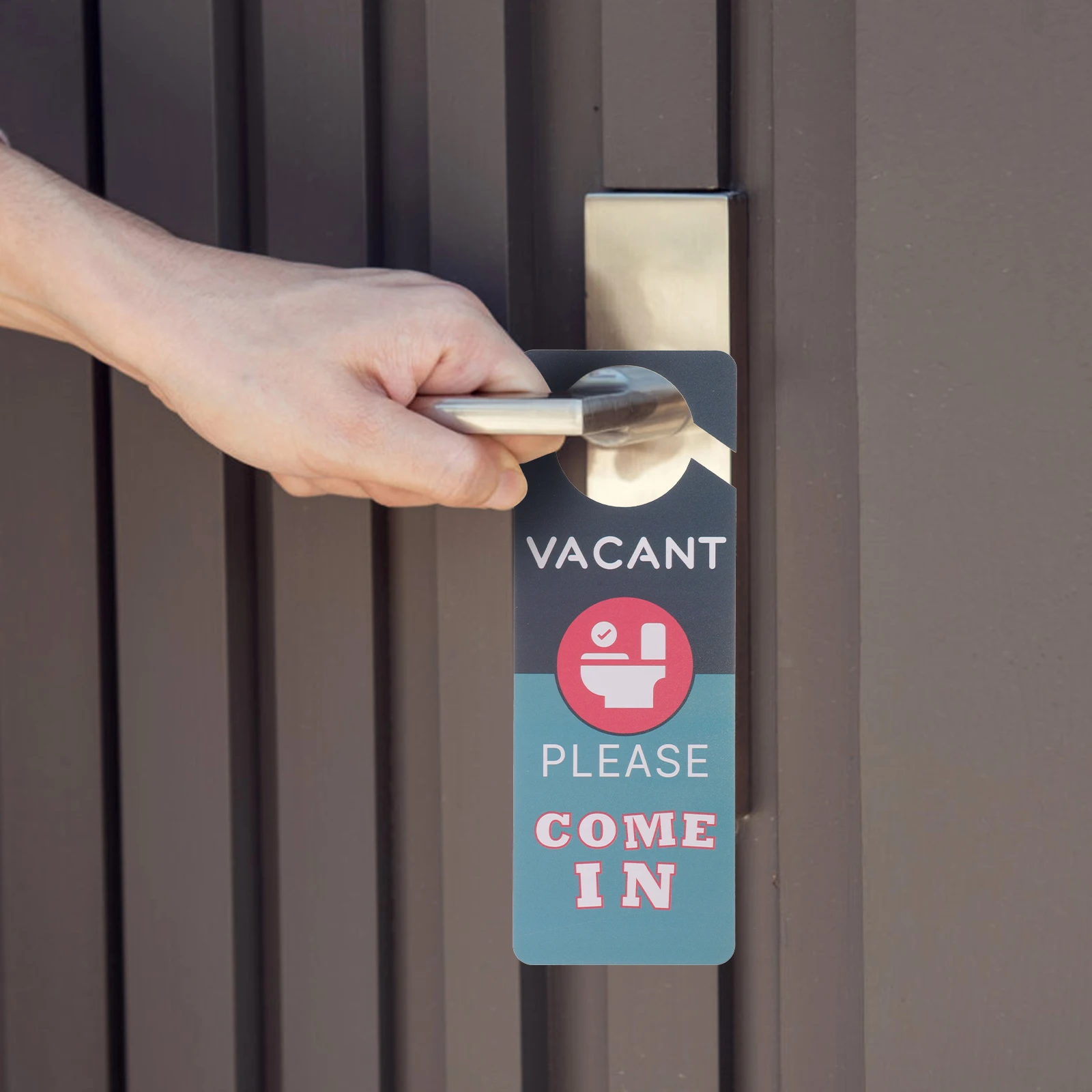 

PVC Double Sided Washroom Door Hanger Sign Toilet Room Plaque Do Not Disturb Please Come In Restroom Signs Decorative Party