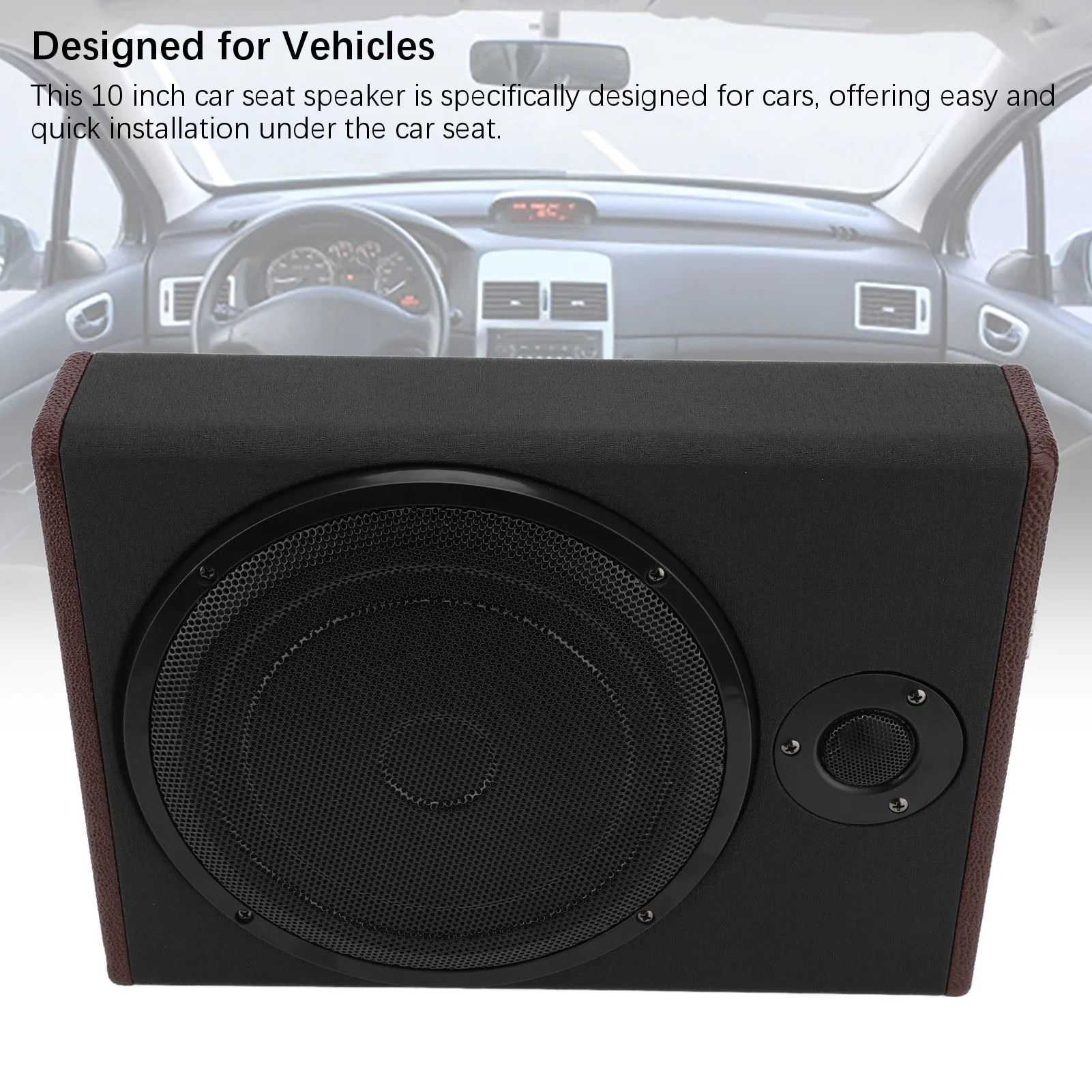 

Under Seat Powered Car Subwoofer Compact Ultra Slim Construction Car Seat Speaker 12V 10 Inch Bluetooth for Vehicle