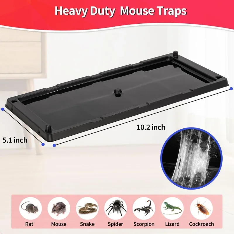 Sticky  Trap, 60 Large , Pre-Baited Heavy Duty Non-Toxic Bulk Glue Boards Mouse Traps Indoor Mice, Snakes, Rat, Insects